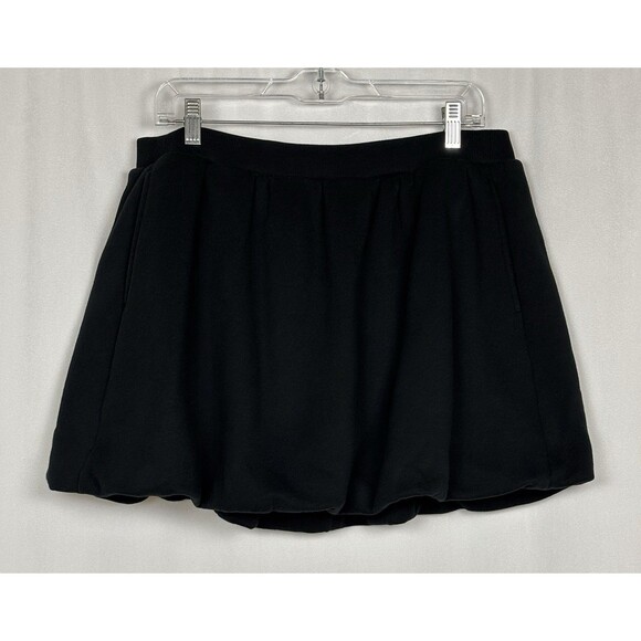 OFFLINE By Aerie Women’s Size Large Cloud Fleece Bubble Skort Black - Picture 2 of 11